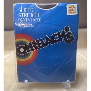 VTG Ohrbachs Nylon Sheer Stretch Pantyhose NOS Vintage 1352 Grey Mist Size B